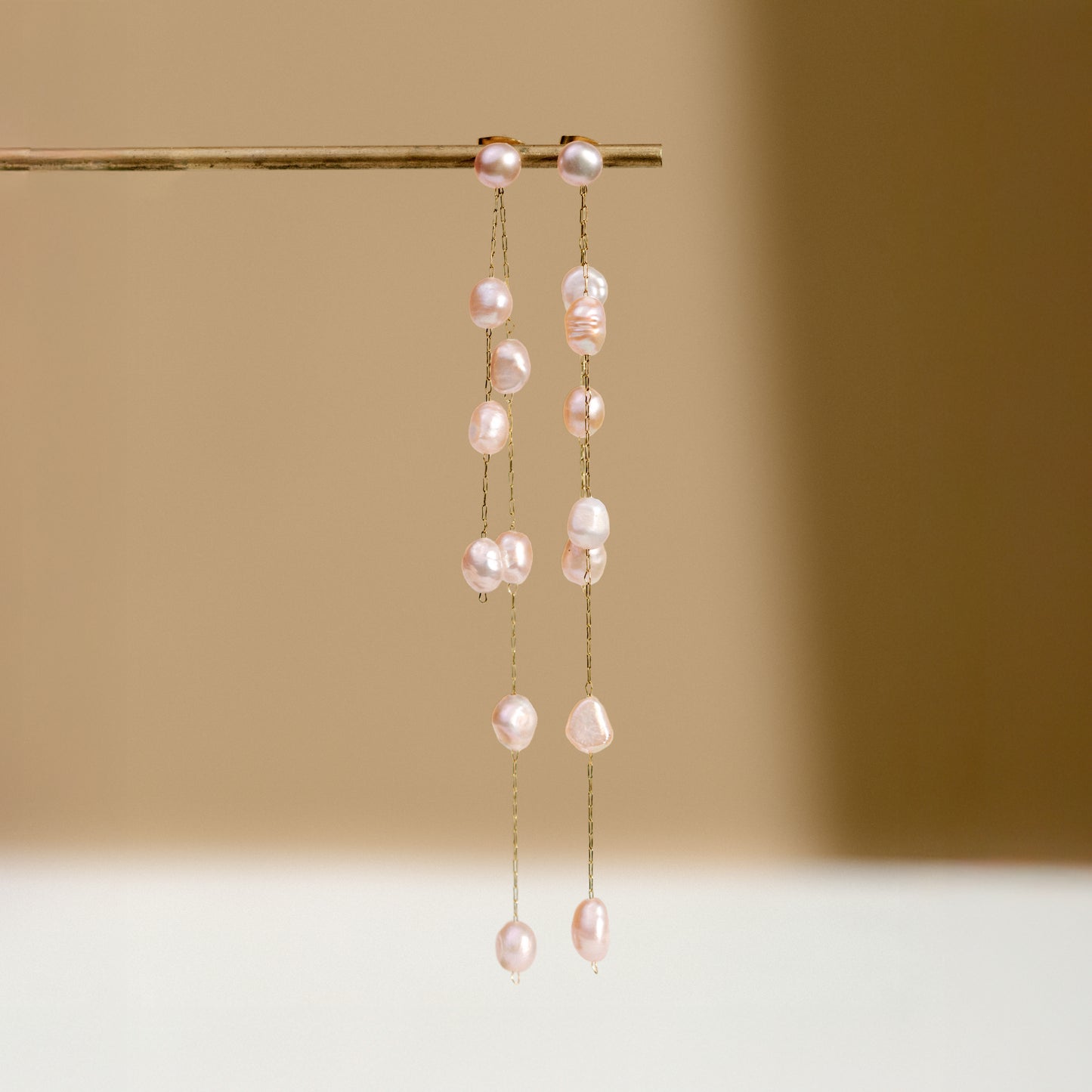 Blush Pearl Fall Orecchini Argento