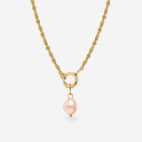 Perla Rosa Rope Chain Collana Set Oro