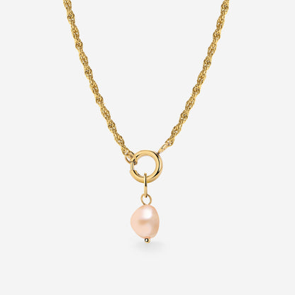 Perla Rosa Rope Chain Collana Set Oro