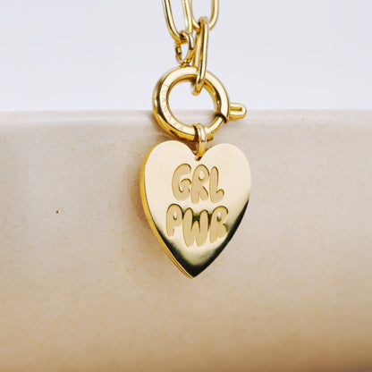 Girl Power Oval Links Collana Set Oro