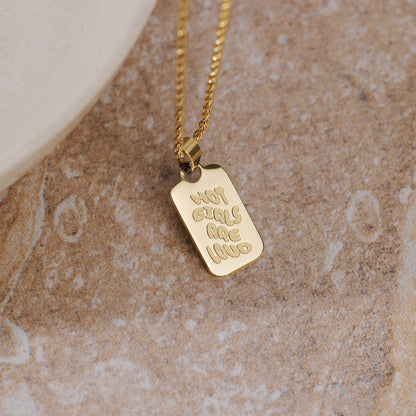 Hot girls are loud Collana Oro Rosa