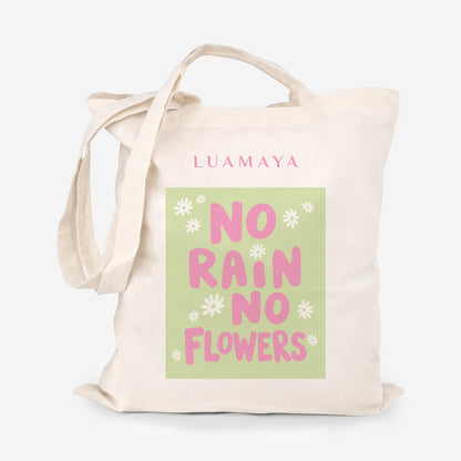 GRATIS Borsa in juta No rain no flowers