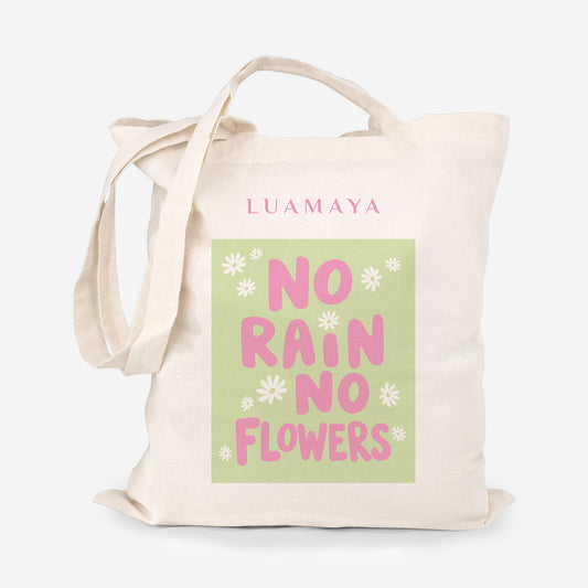 GRATIS Borsa in juta No rain no flowers