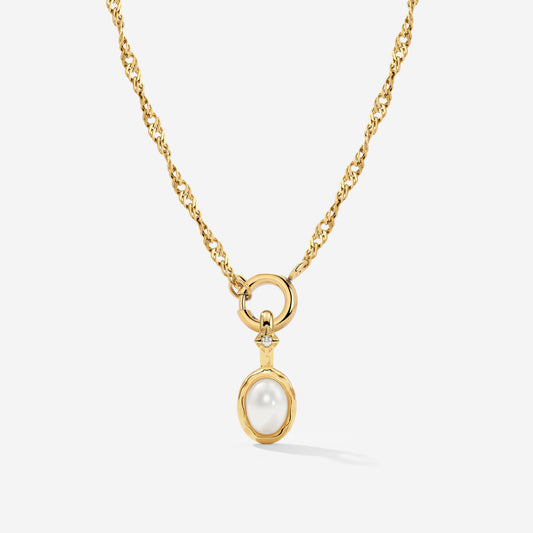 Glazed Singapore Chain Collana Set Oro