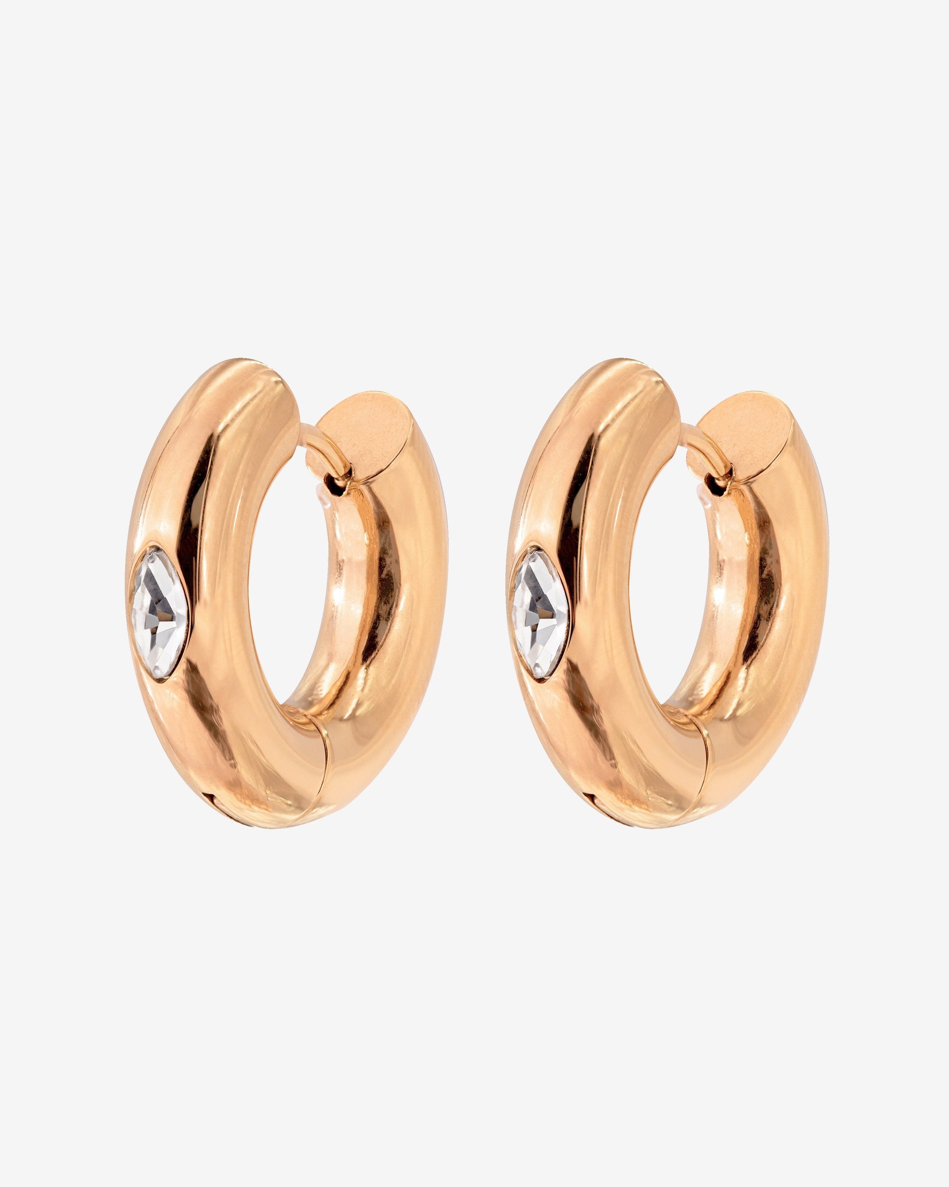 Phat Glowy Hoops Oro Rosa