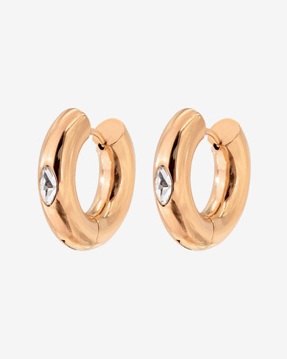 Phat Glowy Hoops Oro Rosa