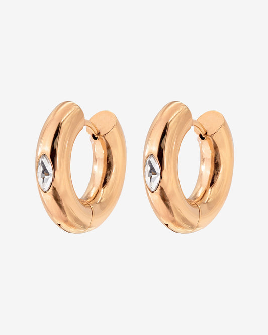 Phat Glowy Hoops Oro Rosa