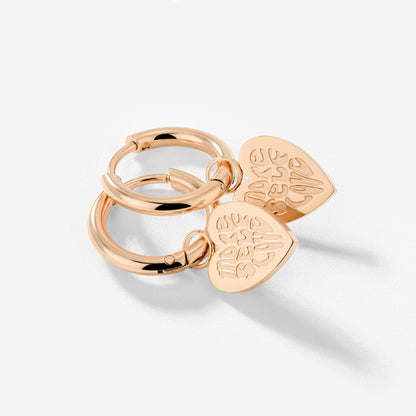 More Self-Love Hoop Set Small Oro Rosa