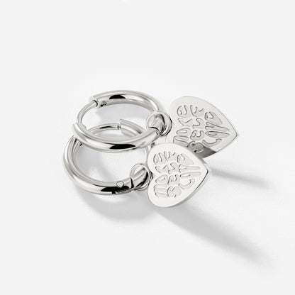 More Self-Love Hoop Set Small Argento