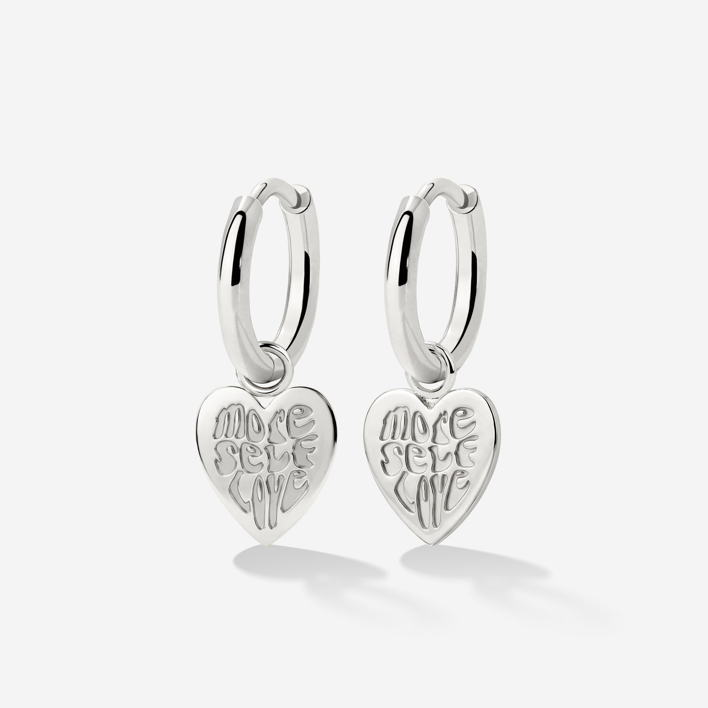 More Self-Love Hoop Set Small Argento