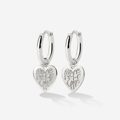More Self-Love Hoop Set Small Argento