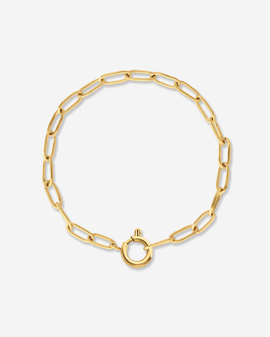 Oval Links Charm Bracciale Oro
