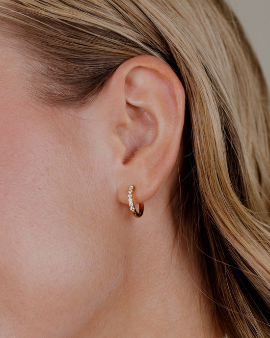 Glimmer Hoops Small Oro Rosa