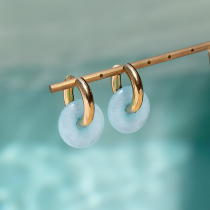 Chunky Into the Blue Donut Hoop Set Medium Argento