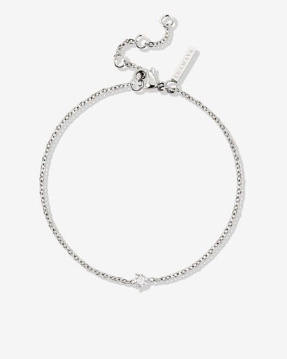 Solitaire Stone Bracciale Argento
