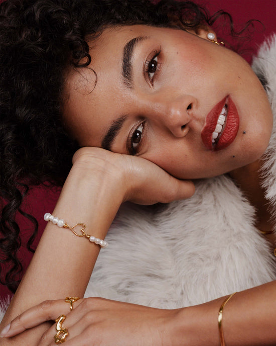 Melting Heart Pearl Bracciale Oro