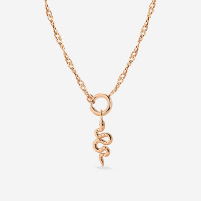 Serpent Singapore Chain Collana Set Oro Rosa