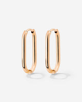 Oval Hoops Small Oro Rosa