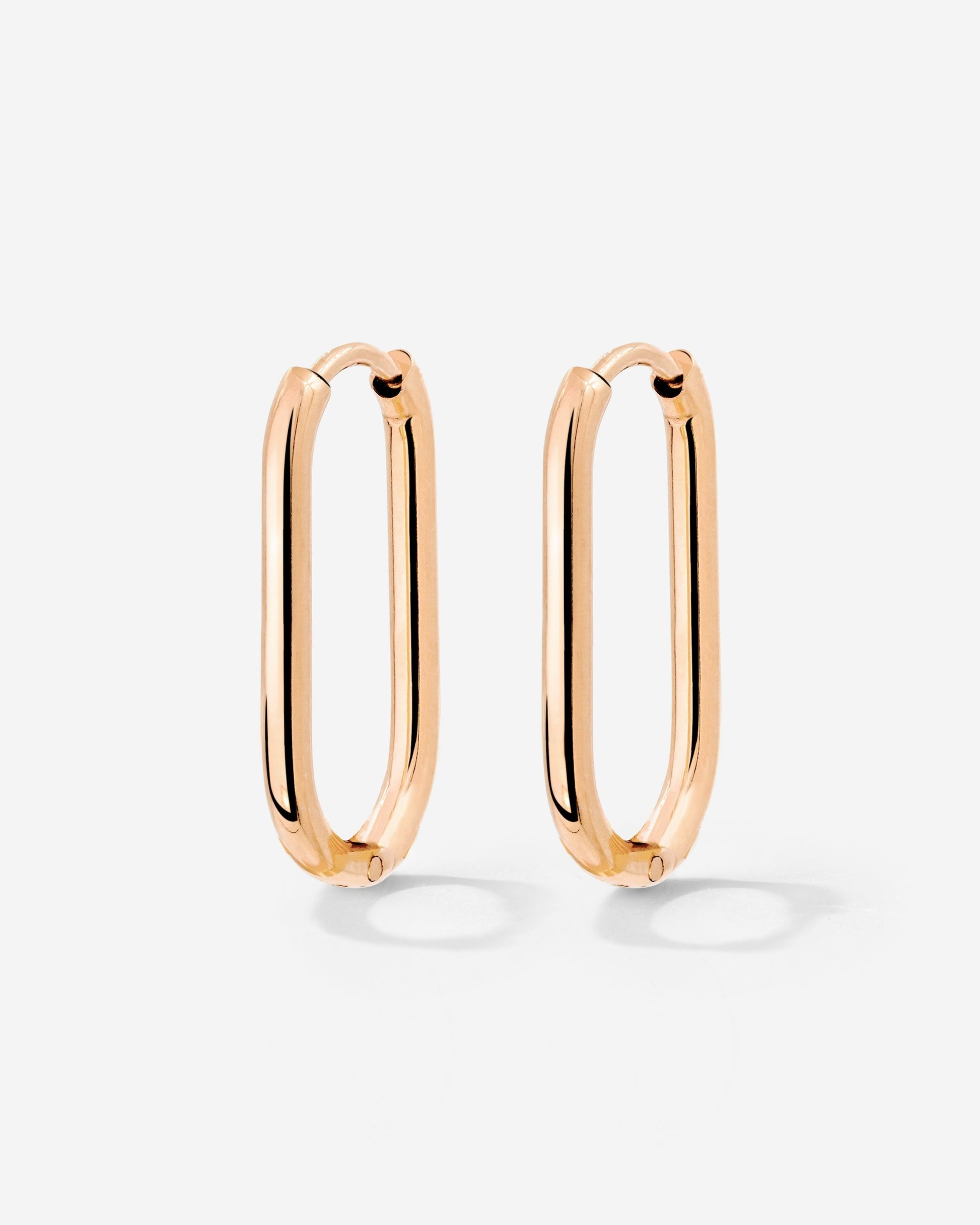 Oval Hoops Small Oro Rosa