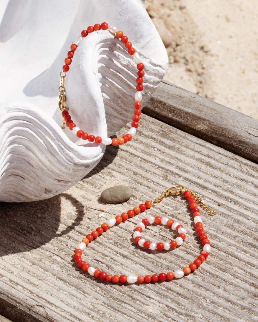 Coral Color Cavigliera Oro