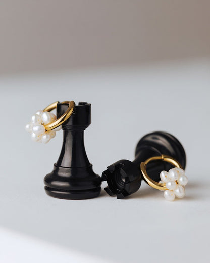 Pearl Cluster Orecchini Oro