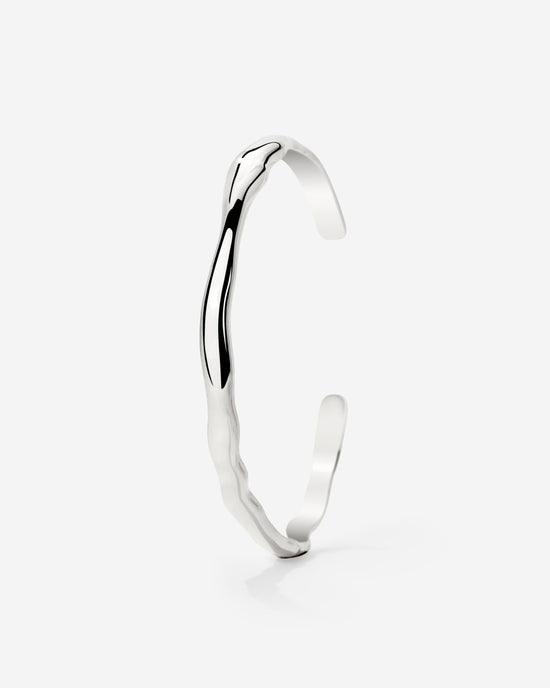 Flowing Bangle Argento chiaro