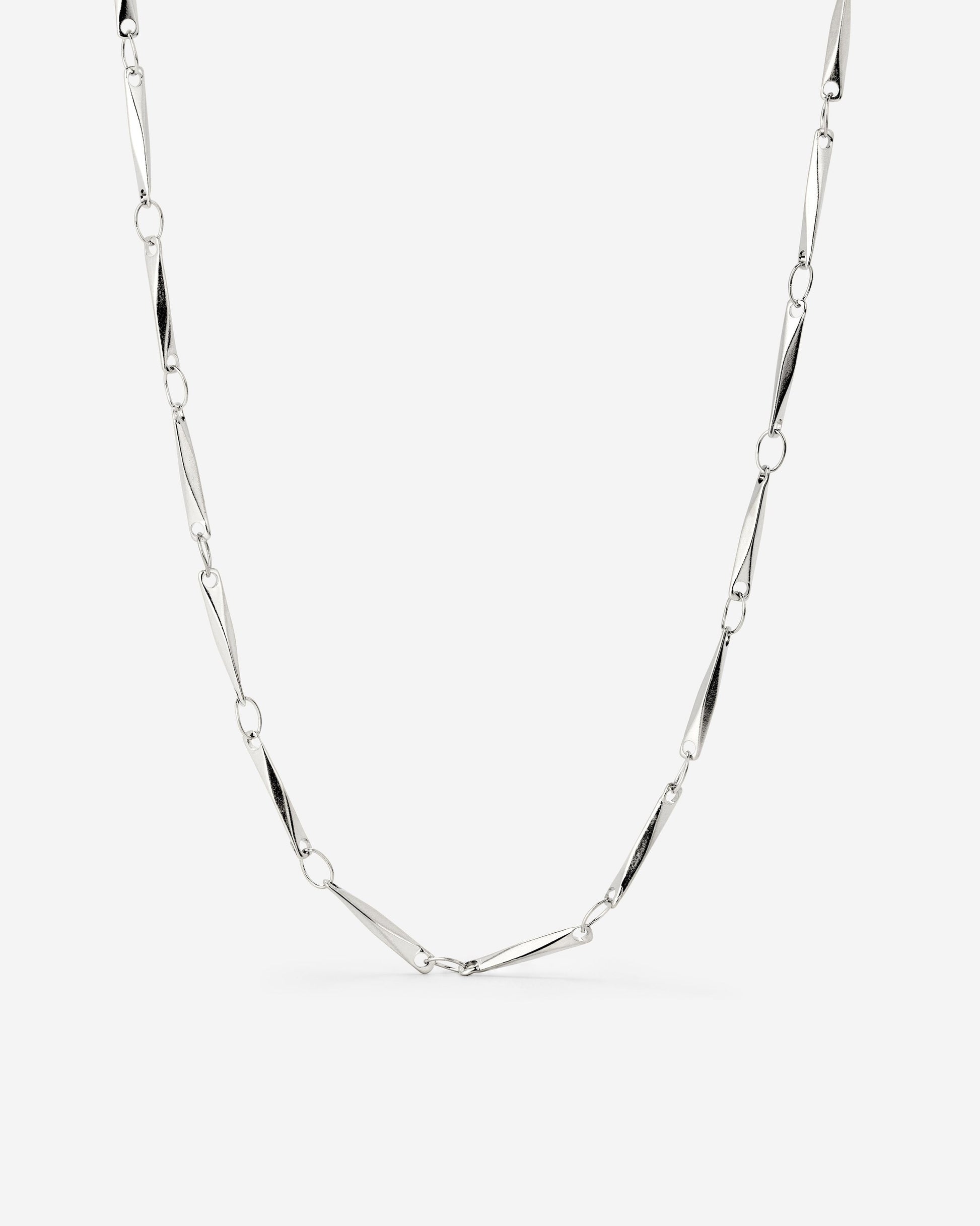 Curved Links Collana Argento
