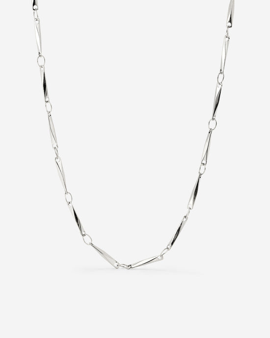 Curved Links Collana Argento