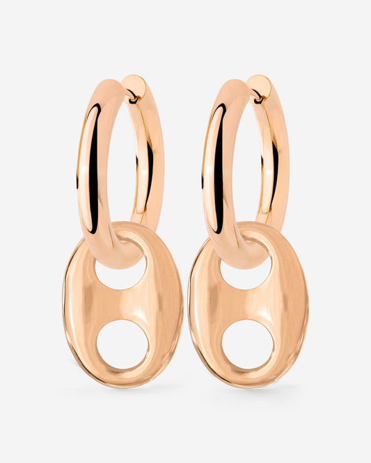 Chunky Gem Find Hoop Set Medium Oro Rosa