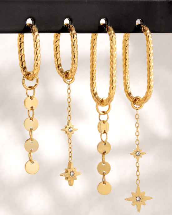 Oval Paloma Hoops Small Oro