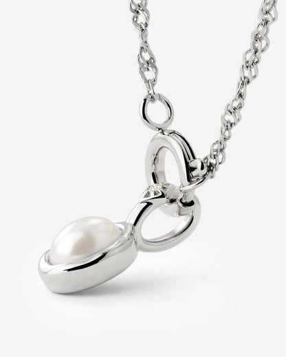 Glazed Singapore Chain Collana Set Argento