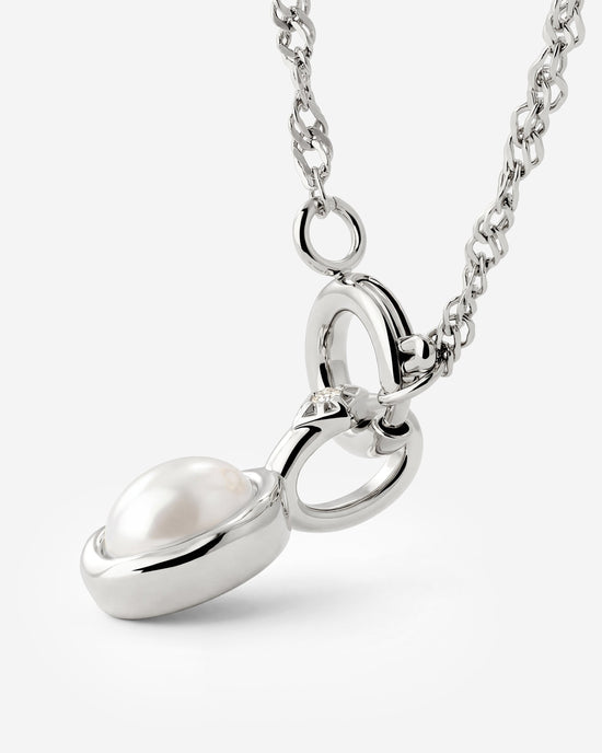 Glazed Singapore Chain Collana Set Argento