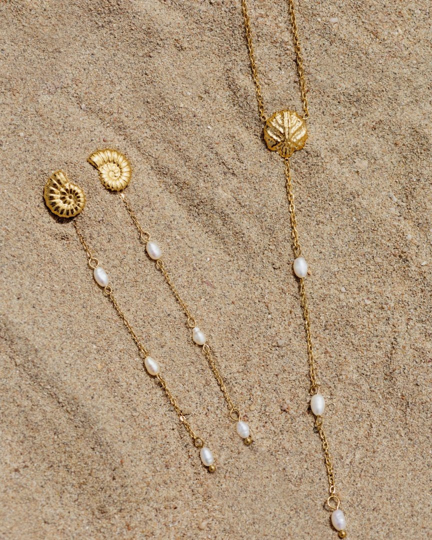 Siren's Spell Pearl Drop Orecchini Oro Rosa
