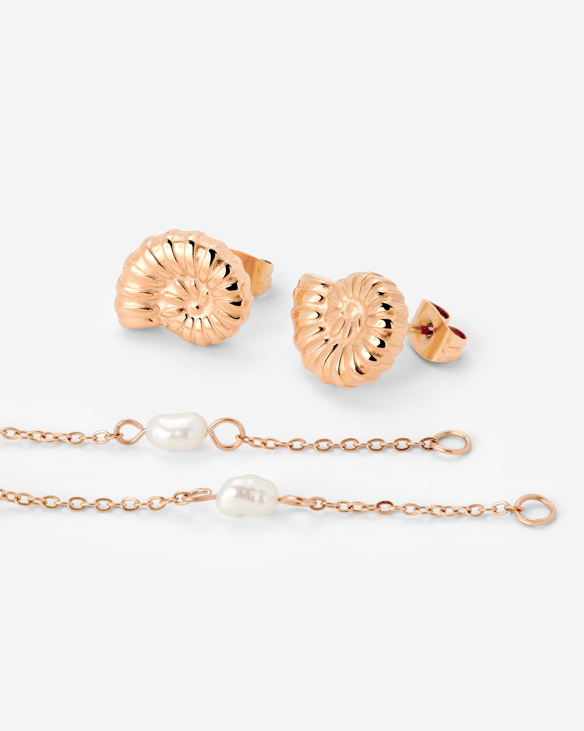 Siren's Spell Pearl Drop Orecchini Oro Rosa