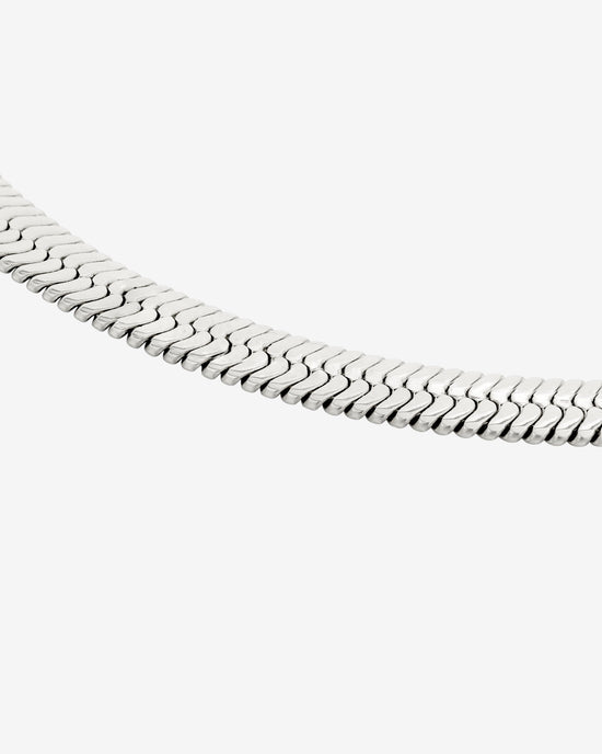 Bold Herringbone Collana Argento