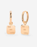 You are loved Hoop Set Small Oro Rosa