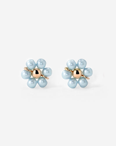 Forever Blue Daisy Orecchini Oro Rosa