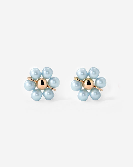 Forever Blue Daisy Orecchini Oro Rosa