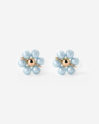 Forever Blue Daisy Orecchini Oro Rosa