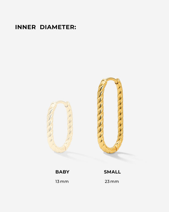 Oval Paloma Hoops Small Oro