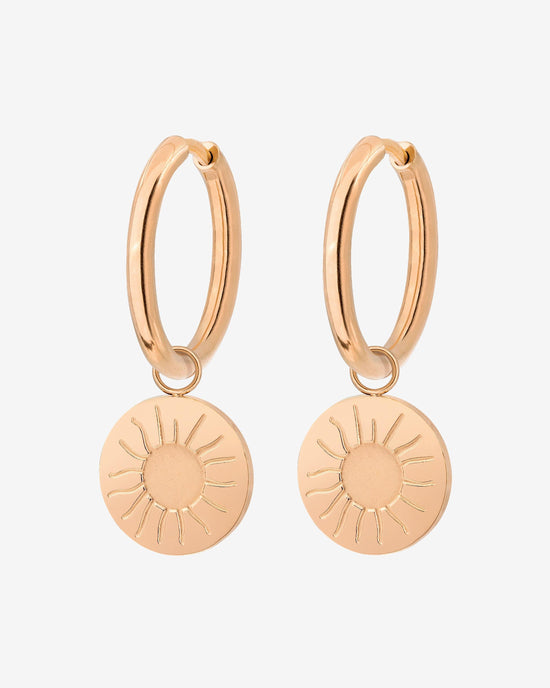 Rising Sun Hoop Set Medium Oro Rosa