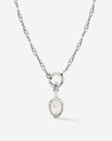 Glazed Singapore Chain Collana Set Argento