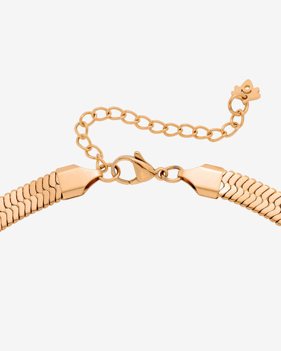 Bold Herringbone Collana Oro Rosa