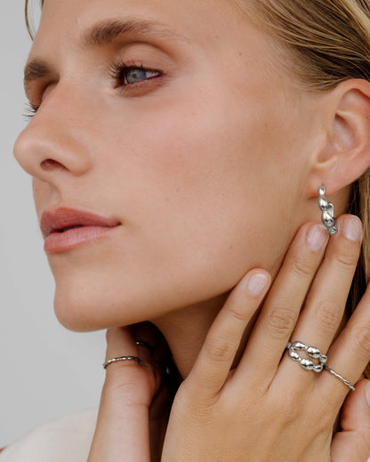Graceful Curves Anello Argento