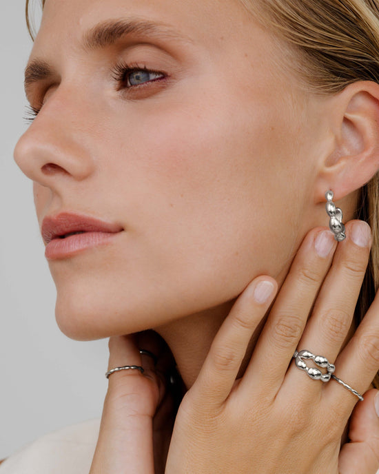Graceful Curves Anello Argento