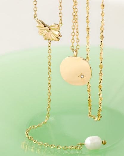 Petal Pearl Collana Y Oro Rosa