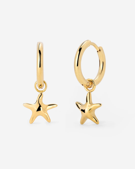 Sea Star Hoop Set Small Oro