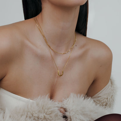 Squared Snake Chain Collana Oro