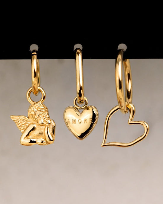 Cherub Hoop Set Small Oro