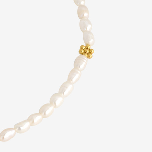 Blossom Pearl Choker Oro